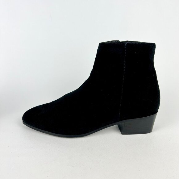 Aquatalia Womens Reeta Ankle Boots Black Weatherproof Suede Leather size 8 - Picture 7 of 16